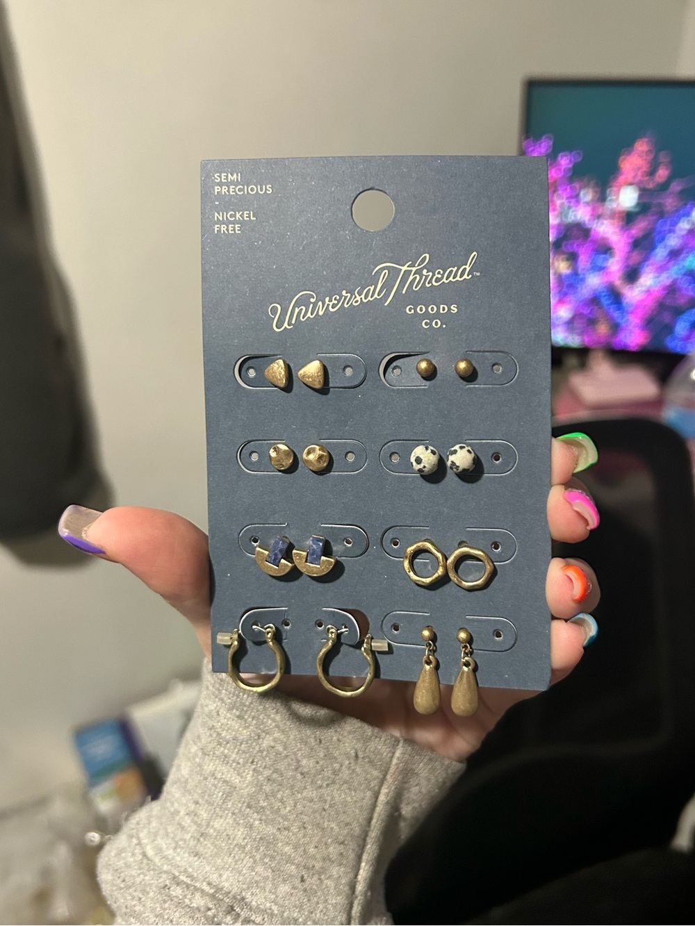 Universal Thread Gold Tone Mixed Earring Set - Assorted Styles